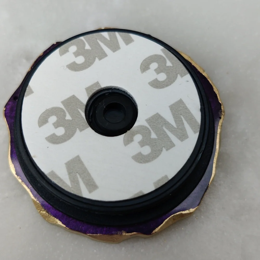 Handmade Purple/Gold Resin Phone Grip